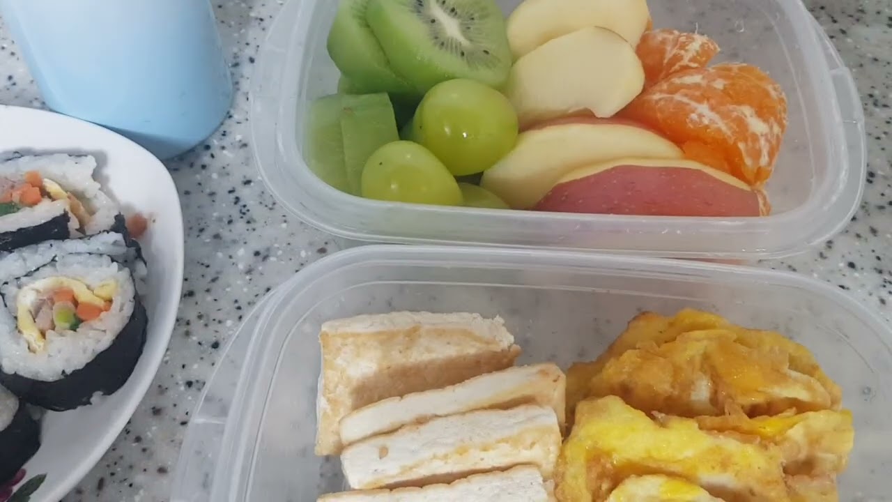 맛있는 생선.두부전이 추가된 낚시도시락입니당~♡