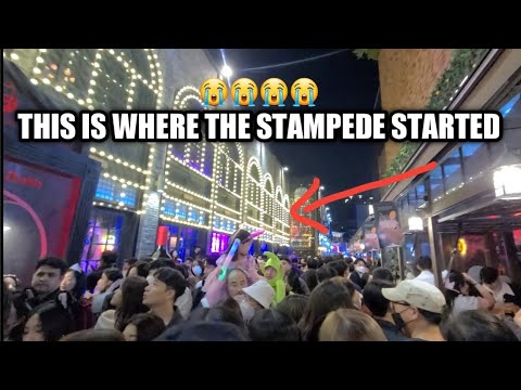 ACTUAL FOOTAGE ITAEWON SOUTH KOREA STAMPEDE TRAGEDY #southkoreastampede #stampede #itaewonstampede