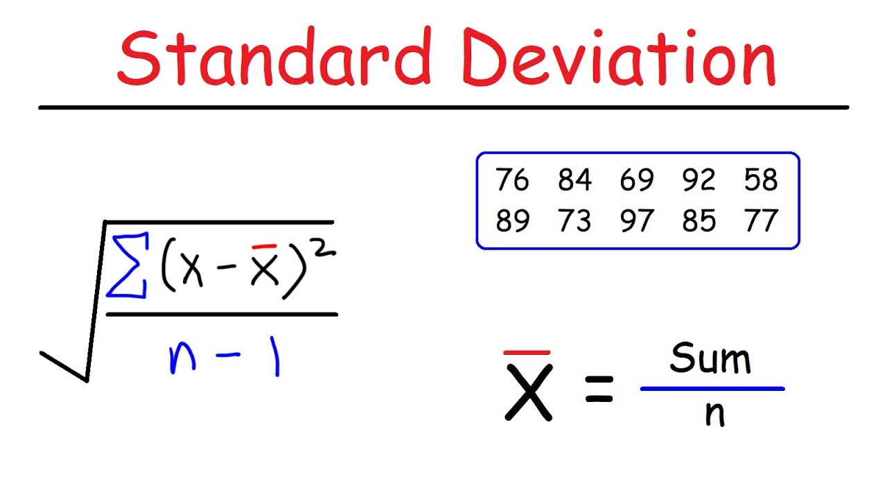 How To Calculate The Standard Deviation