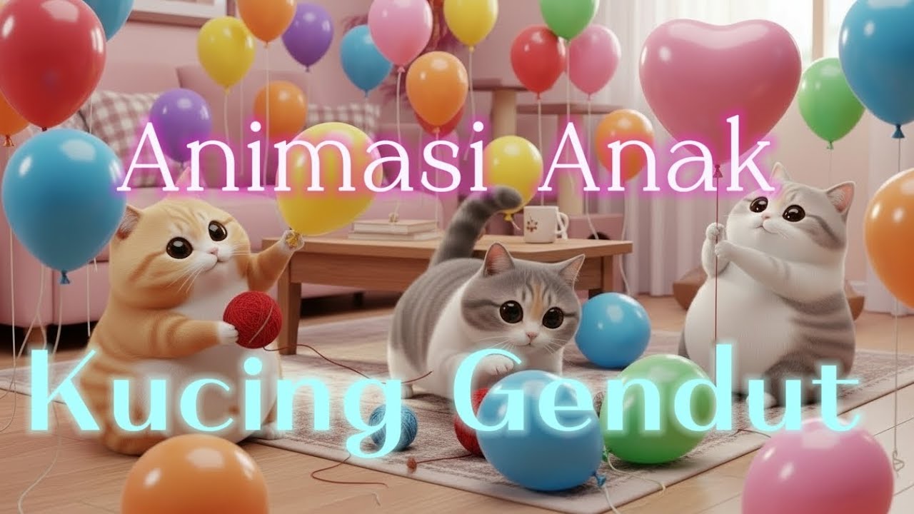 Animasi Kucing Bulat Gendut | Animasi Anak | Almahyrakidss