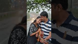 "Rhythm, rain, and a Royal Enfield. ✨🖤 #CouplesGoals #RainyVibes #BikeLife"