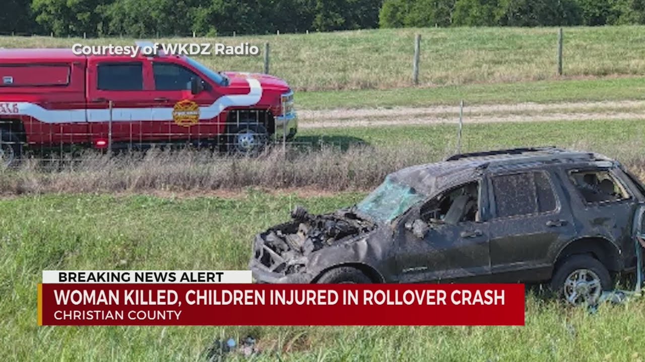 Woman killed, children injured in rollover crash - YouTube