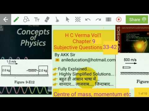 H C Verma Vol 1 Chapter 9 Subjective Questions 33-42