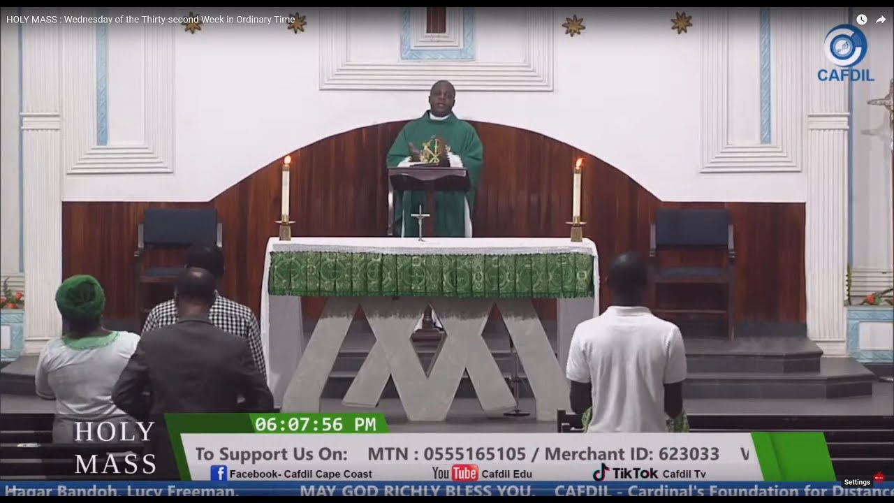 HOLY MASS Monday of the Thirtythird Week in Ordinary Time YouTube