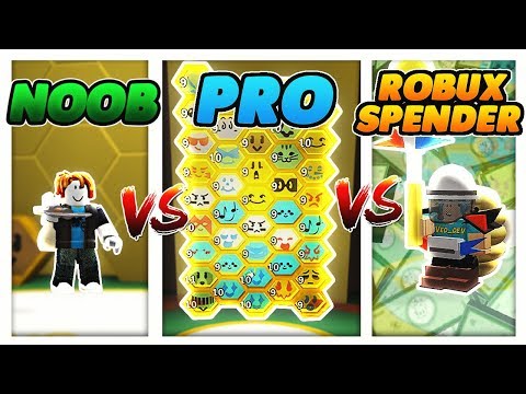 Noob Vs Pro Vs Robux Spender Roblox Bee Swarm Simulator Youtube - roblox bee swarm simulator prostate