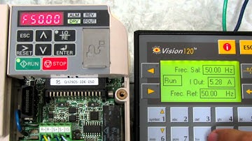 Controlling a VFD using Modbus communication with Unitronics V120
