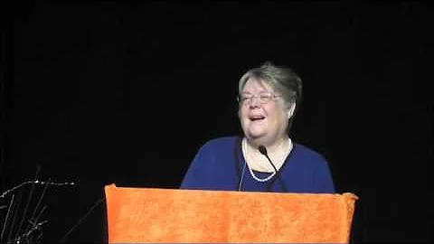 Margaret McBride accepts award at Call To Action 2...
