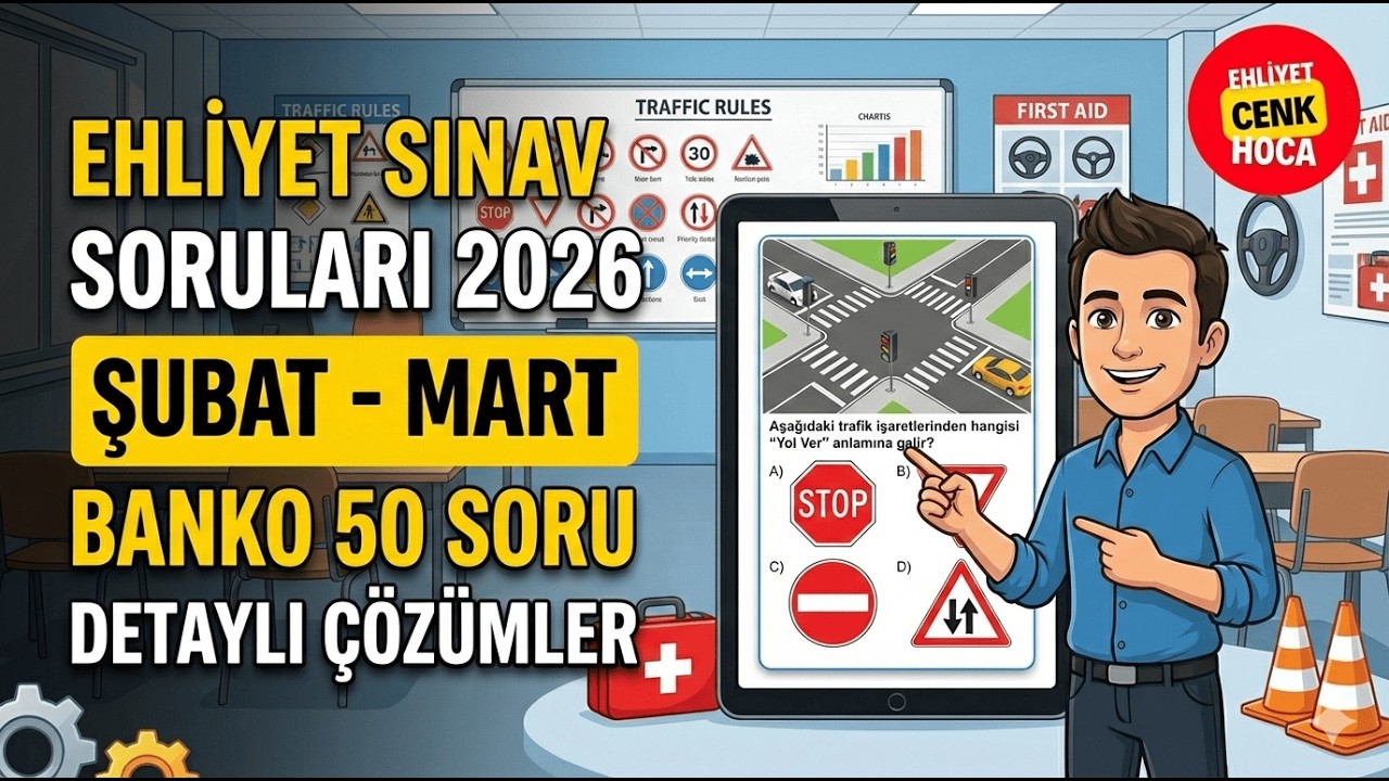 Ehliyet Sınav Soruları  2026 Şubat Çıkmış Sorular