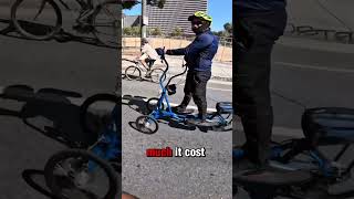 Running bike is insane 🤣🔥 #losangeles #exercise #bike #raw