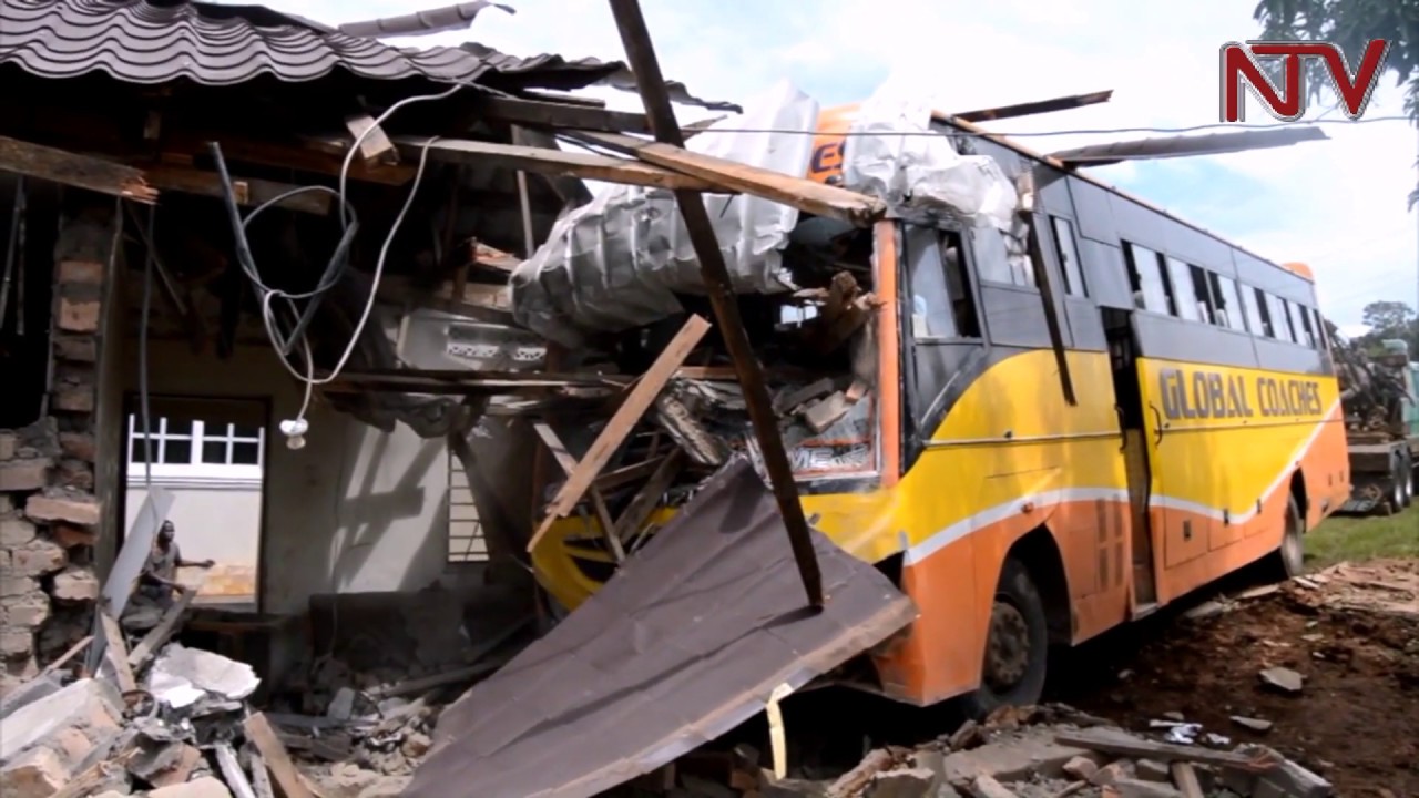 Bus loses control, rams into house in Kalungu