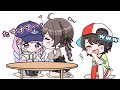 【手描き】まつり先輩に迫られてスバルに助けを求めるあくあ【湊あくあ/大空スバル/夏色まつり/ホロライブ切り抜き】【切り抜き漫画】