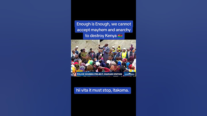 Enough is Enough, we cannot accept mayhem and anarchy to destroy Kenya 🇰🇪