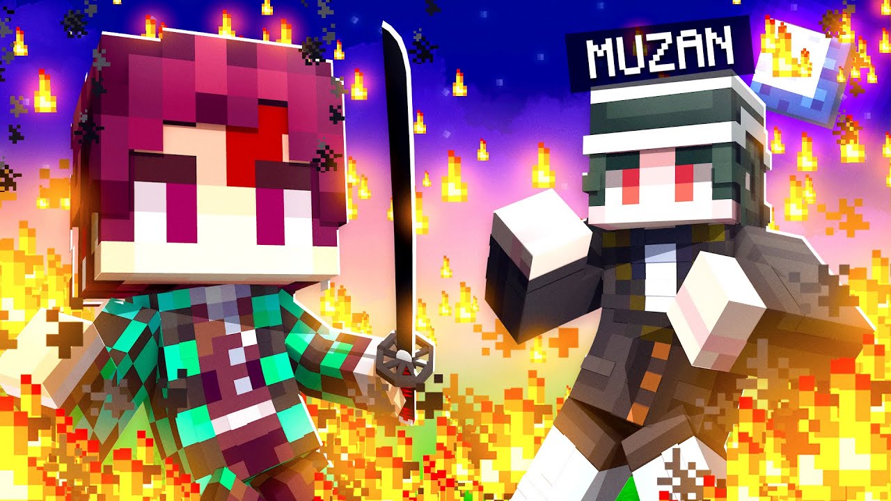 Who's Your Family? O MUZAN ADOTOU UM CAÇADOR DE ONI no MINECRAFT *kimetsu no yaiba*