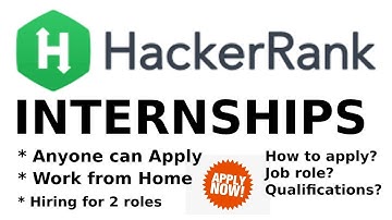 HackerRank Internship Drive | HIRING for 2 roles | Internship in INDIA | Anyone Can Apply