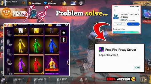 free fire proxy server app not installed || Problem solved 🤩 || 100% Working 