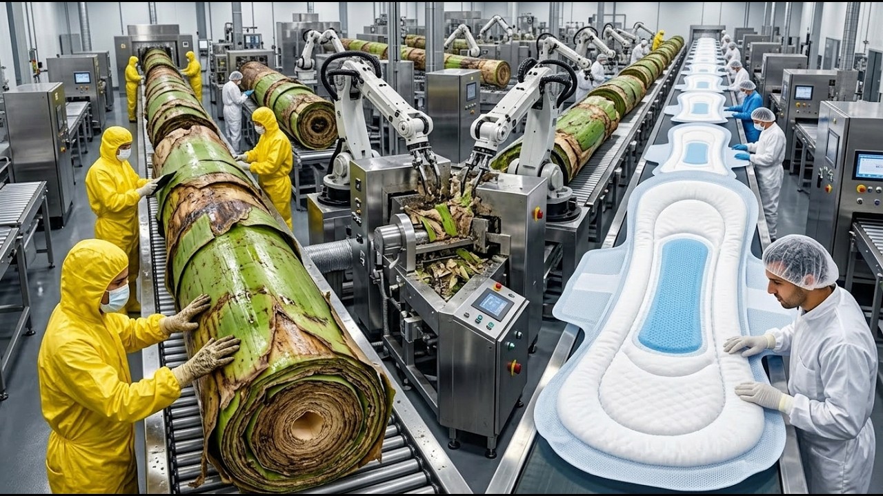 Inside The Largest Banana Stem Factory: From Banana Waste to Sanitary Pads & NPK Fertilizer