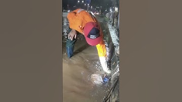 Remove Debris Clogged Culvert Drain #remove #drain #unclog #culvert #shorts