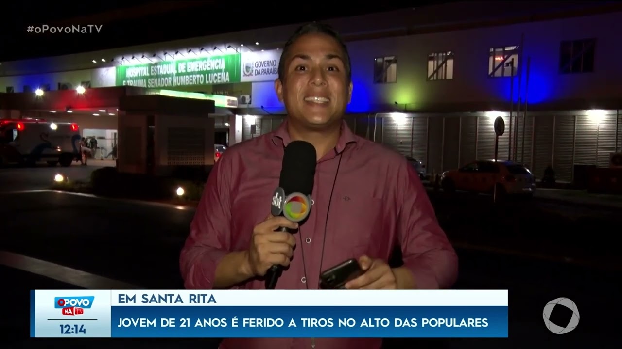 Em Santa Rita: jovem de 21 anos é ferido a tiros no Alto das Populares - O Povo na TV