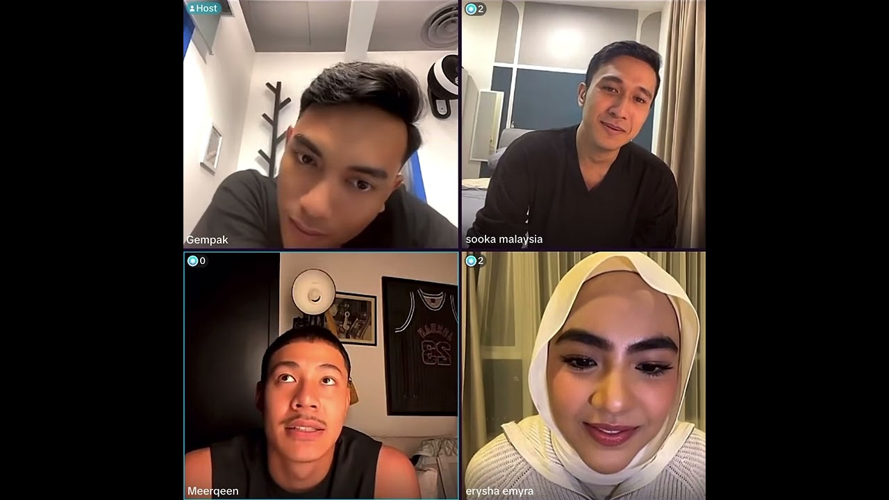 Meerqeen & erysha tik tok live with gempak & sooka 3/6/2024