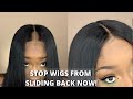 STOP WIGS FROM SLIDING BACK NOW! | GLUELESS AND SEAMLESS LACE WIG APPLICATION |  START TO FINISH