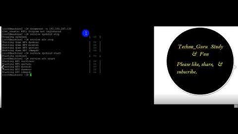 NFS Error : clnt create: RPC Program not registered