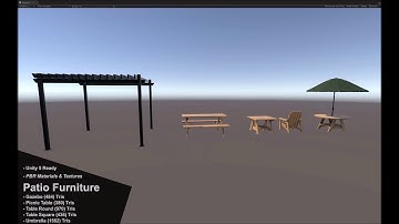Patio Furniture Unity Asset Store Video
