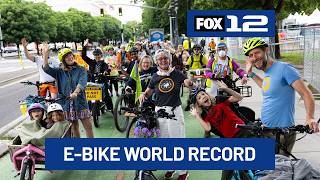 Portland sets Guinness World Record for largest electric bicycle ride