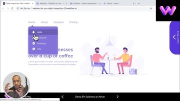 Daily Interaction #39 | Submenu on Hover | WebDev For You | Made in Webflow