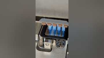 Accufill loading an Open Array with blue dye