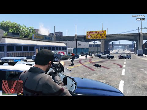 GTA 5 - Diner Massacre + Ten Star Escape [R.D.E. 4.0.4]
