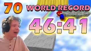 Super Mario 64 70 star speedrun in 46:41 [WORLD RECORD]