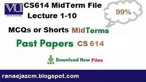 CS614 Data Warehousing MCQs and Short Questions -Midterm files | cs614 midterm 2025