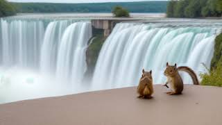 squirrel and chipmunk are visiting niagara falls