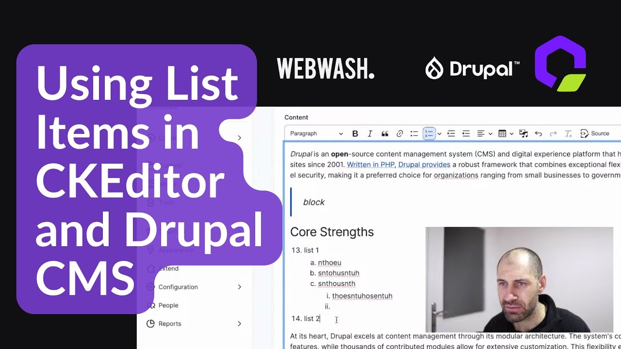 Using List Items in CKEditor and Drupal CMS - YouTube