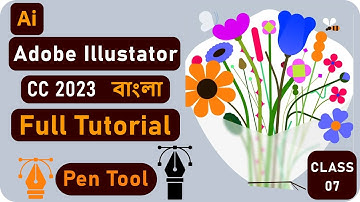 Adobe illustrator cc tutorial for beginner || Adobe illustrator cc 2023 bangla tutorial || Pen Tool