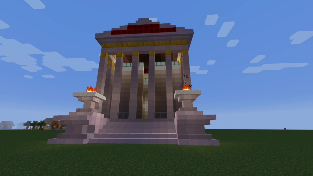 my Roman temple that I built in mc - YouTube