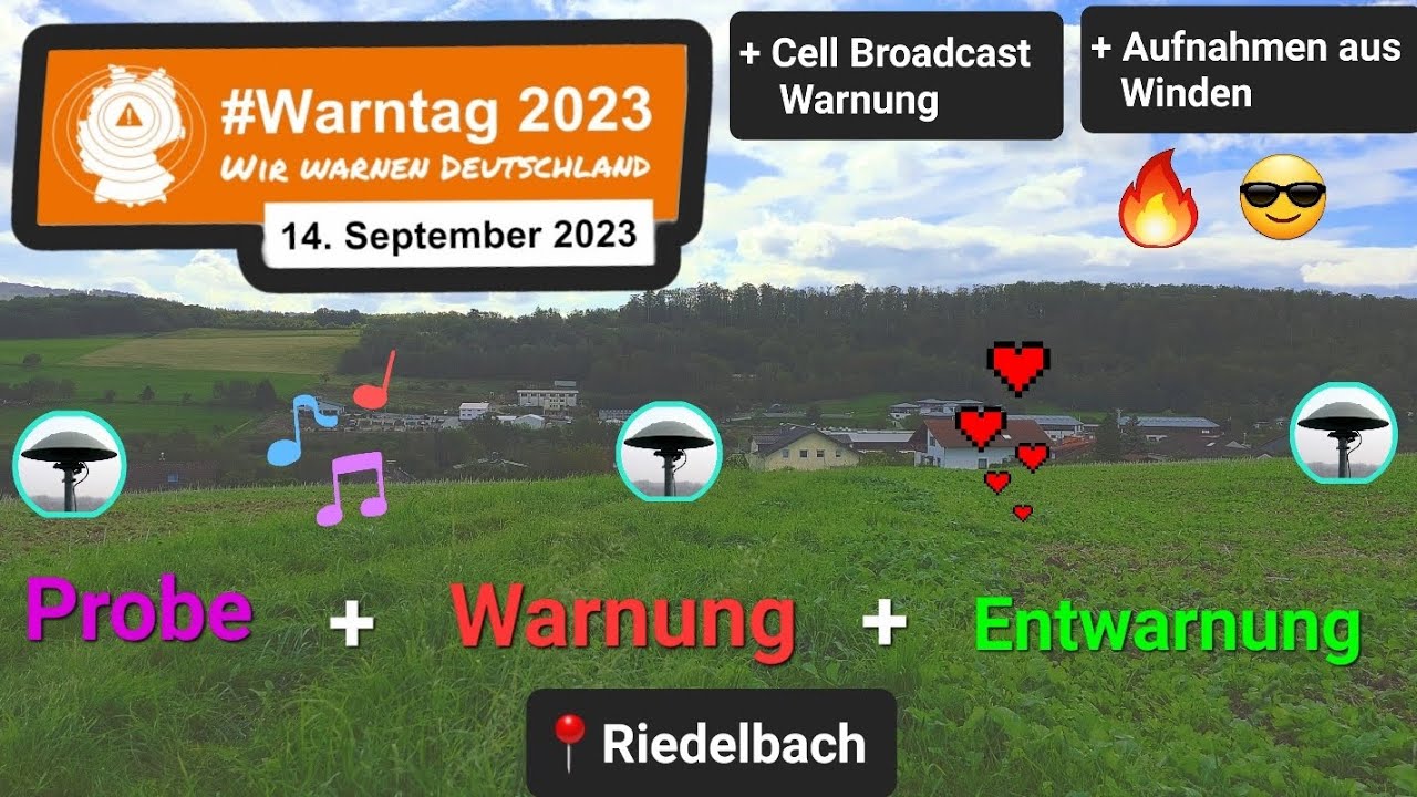 Sirenen und Handys schlagen Alarm zum 