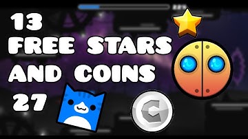 27 FREE AUTO SILVER COINS & 13 FREE STARS (2021) | Geometry Dash