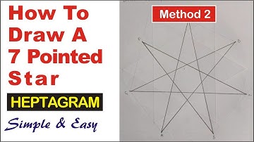 How to Draw a 7 Pointed Star (Method 2) How to Draw a Heptagram. Seven-Pointed Star Drawing Tutorial