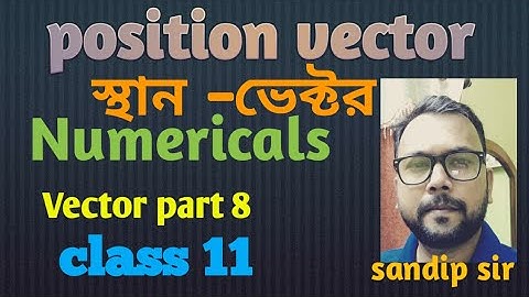 POSITION VECTOR NUMERICALS (PART_8) স্থানাঙ্ক ভেক্টর CLASS--11