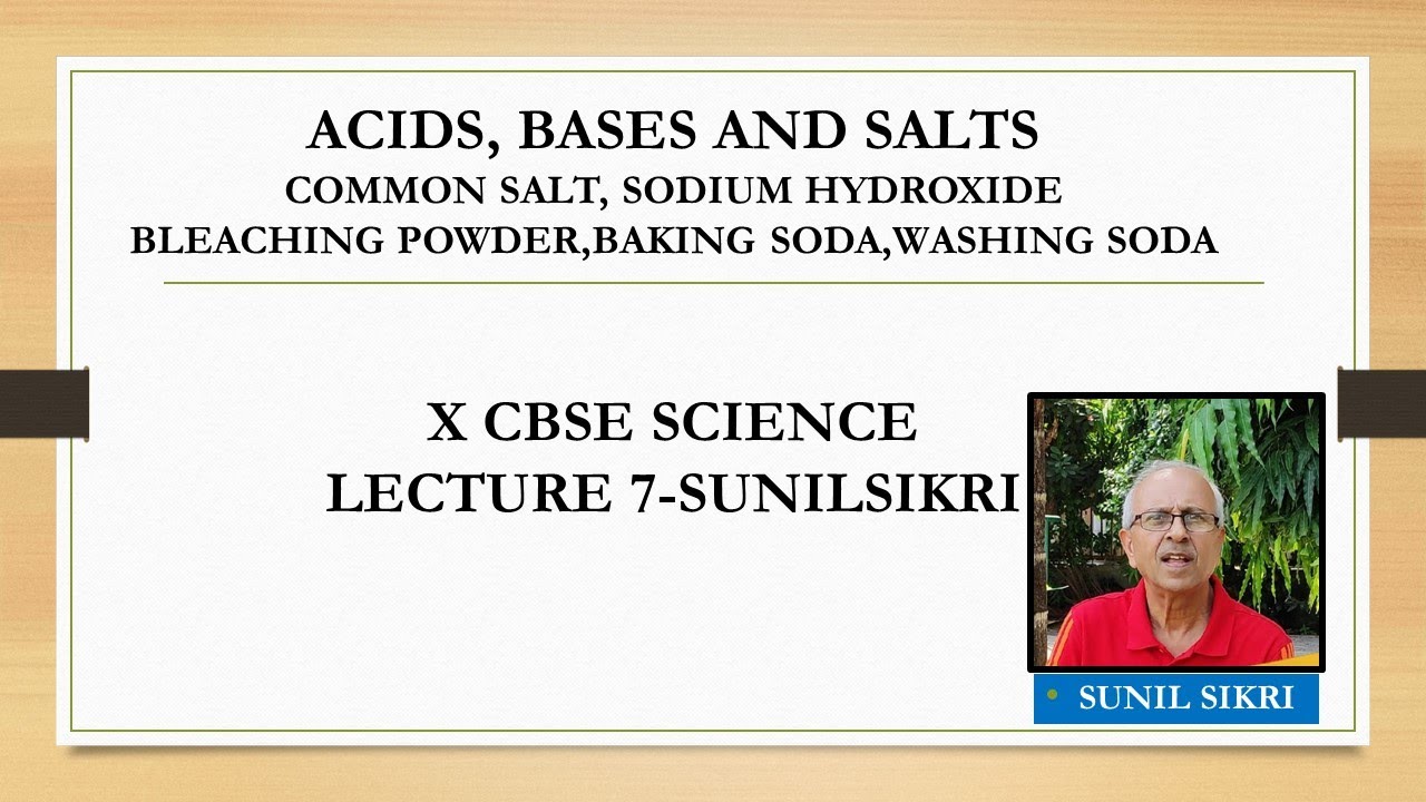 X CBSE SODIUM HYDROXIDEBLEACHING POWDER BAKING
