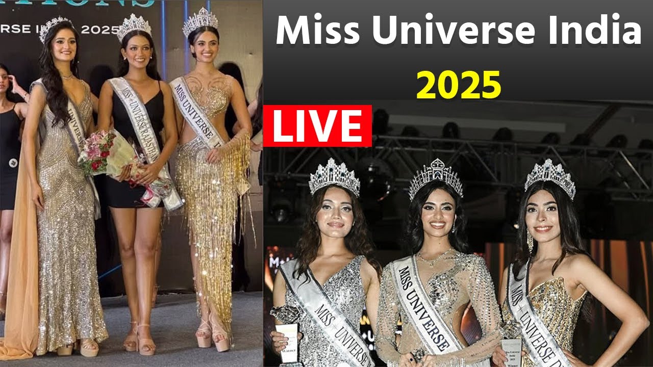 Miss Universe India 2025 Full Ramp Walk Winner Trophy Moment, LIVE...