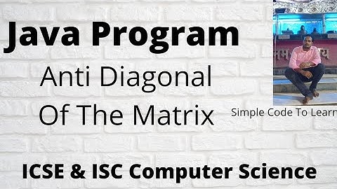 ANTI DIAGONALS OF THE MATRIX Java ||Microsoft Interview Question || Print Matrix Diagonally