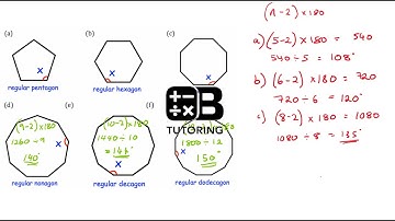 Interior angles in Regular Polygons - GCSE Maths Revision OBTutoring