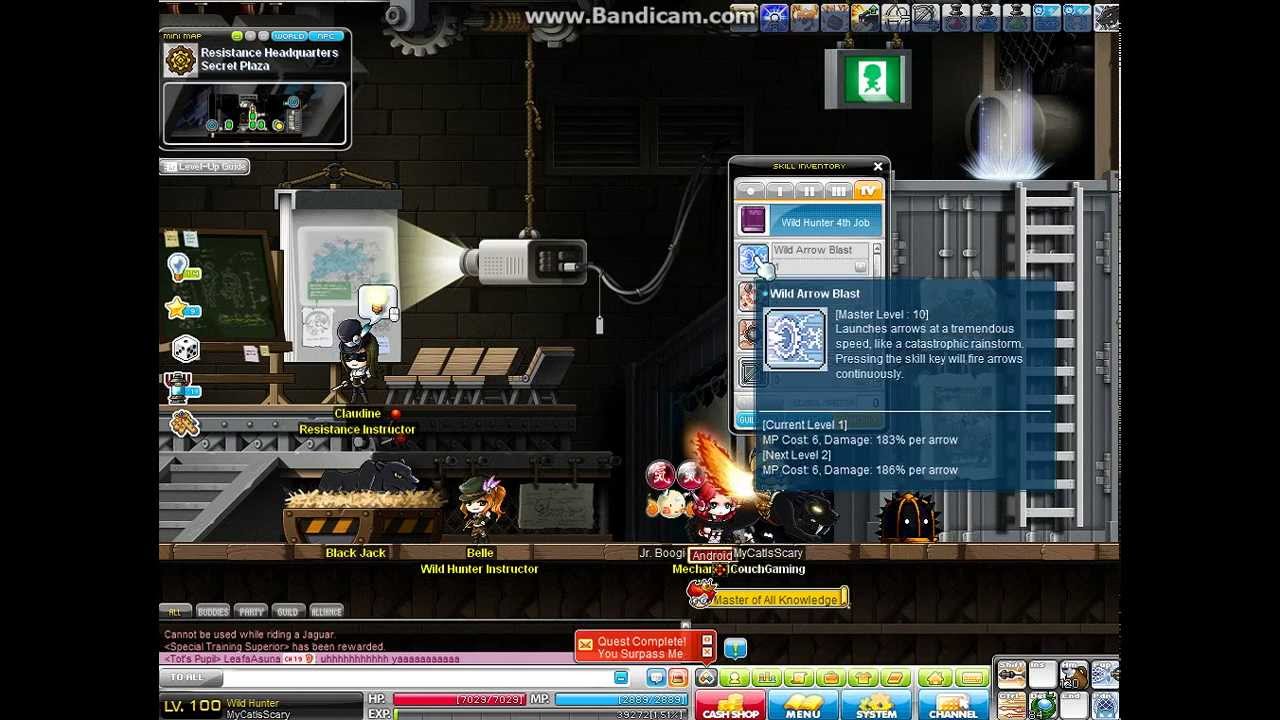 Maplestory Wild Hunter 4th Job Advancement Post Tempest YouTube
