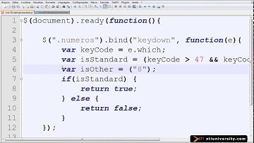 Universidade XTI - jQuery - Aula 30 - Exemplo Core - Restringir Entrada de Caracteres Específicos