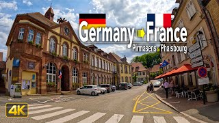 Driving from Germany  to France  through the Northern Vosges [Driver's View]