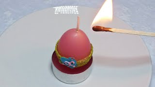 Burning an Easter Egg Candle – Satisfying Tealight Time Lapse Video