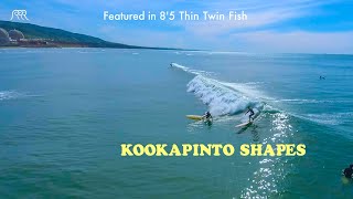 Kookapinto Shapes | 8'5 Thin Twin Fin | Surfing on small waves in San Onofre, California