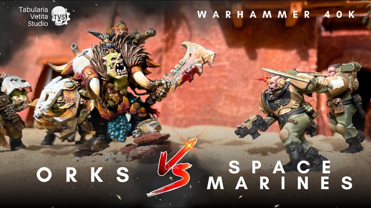 Warhammer 40K - Raptors Space Marines vs Orks | Fortress Assault - YouTube
